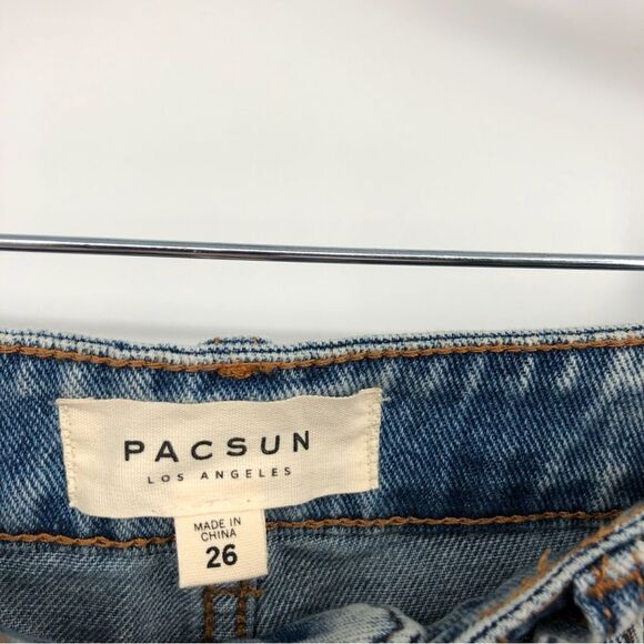 Pacsun Womens Denim Mini Skirt Destructed Size 26 - Picture 3 of 7